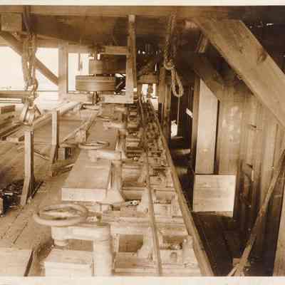 Inside building of carpenter shop at Merrill-Stevens Dry Dock & Repair Corporation.