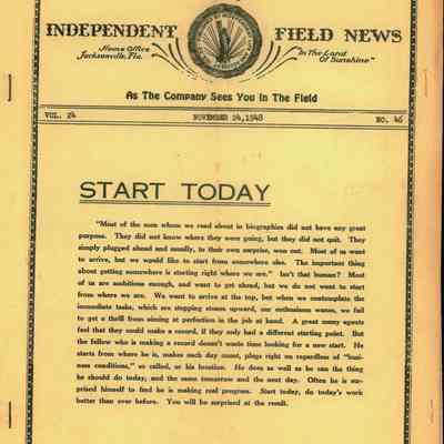Independent Field News Magazine. November 24, 1948.