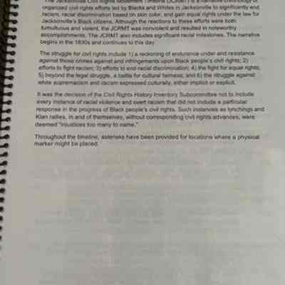 Jacksonville civil rights history timeline