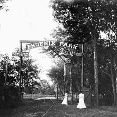Phoenix Park entrance at end of the trolley line