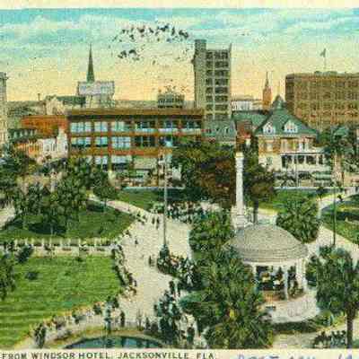 Hemming Park From Windsor Hotel, Jacksonville, Fla.