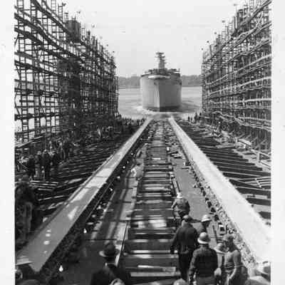 SS Edward A. Filene Launching, 1944