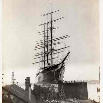 Yacht "Sea Cloud" at the Merrill-Stevens Dry Dock & Repair Co., 1938
