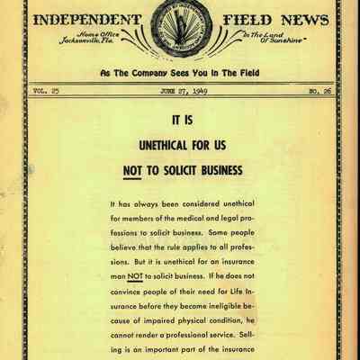 Independent Field News Magazine. June 27, 1949.