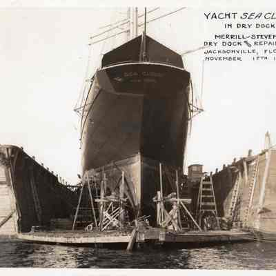 Yacht "Sea Cloud" at the Merrill-Stevens Dry Dock & Repair Co., 1938