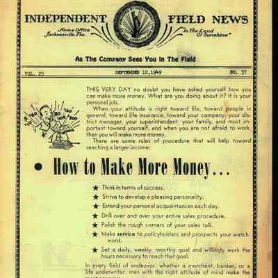 Independent Field News Magazine. September 12, 1949.