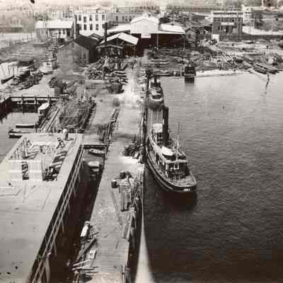 Early view of the Merrill-Stevens Shipyards in Jacksonville, Florida.