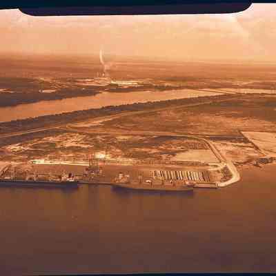 Aerial- Blunt Island, Jax Port Authority Dock
