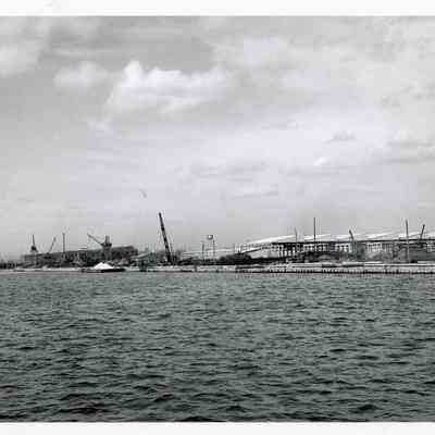 Image of the Merrill-Stevens Company from the St. Johns River in Jacksonville, Florida.
