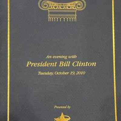 Evening with President Bill Clinton, Tuesday, October 19, 2010