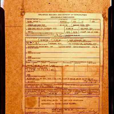 Donald F. Hahne Honorable Discharge
