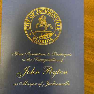 Invitation to Participate in the Inauguration of John Peyton as Mayor of Jacksonville