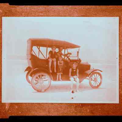 Car & People on Beach-20's