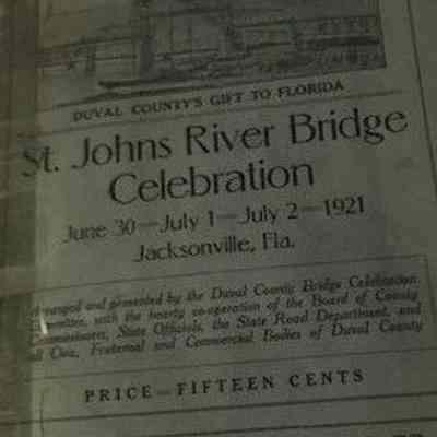 Official program. St. Johns River Bridge celebration, June 30-July 1-July 2, 1921. Jacksonville, Fla.
