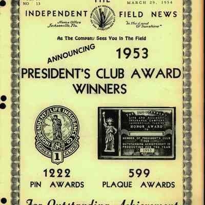 Independent Field News Magazine. March 29, 1954.
