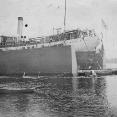 The  Merrill-Stevens docks in the early 1900s.