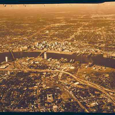 Aerial- Downtown Jax