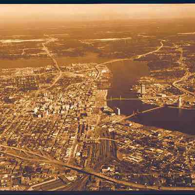 Aerial- Downtown Jax