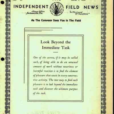 Independent Field News Magazine. June 7, 1954.