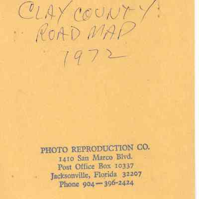 Clay County Road Map