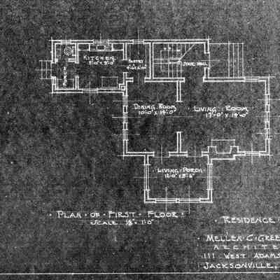 Residence No. 8-S Blueprints of Fist Floor Plan