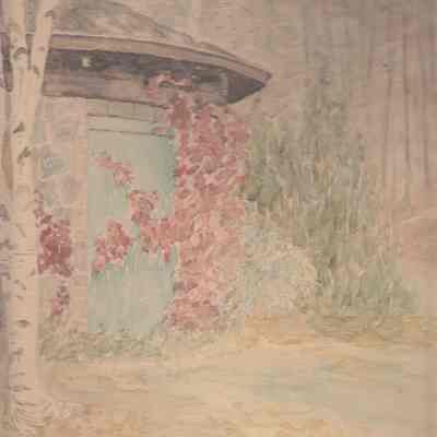 Helen Foreman Ellis Watercolor of Miller Reservoir 1920