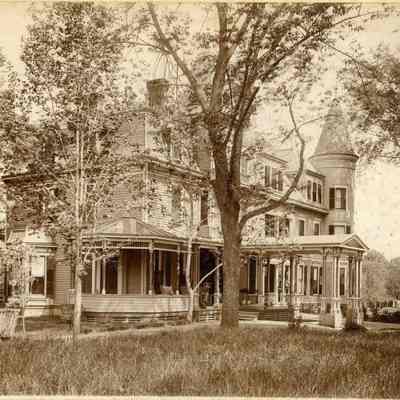Darling Mansion, looking northwest (no flagpole visible), sepia print