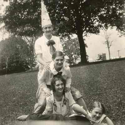 Freda Young DeGarmo (wearing hat) with friends