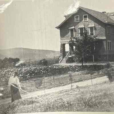 A photograph of the Miller's boarding house before it burned down