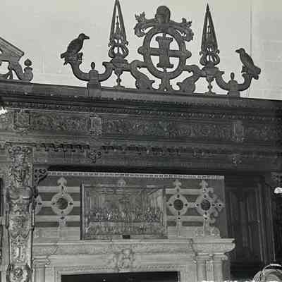 Crocker Mansion Reception Hall Fireplace Carvings