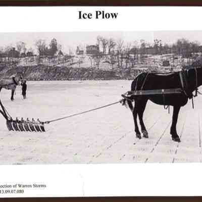 Ice Plow pulled by Horse