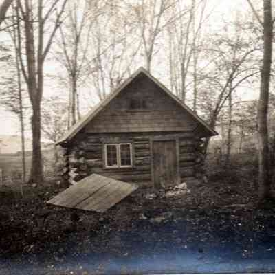 Log Cabin in the Woods on the Havemeyer Estate