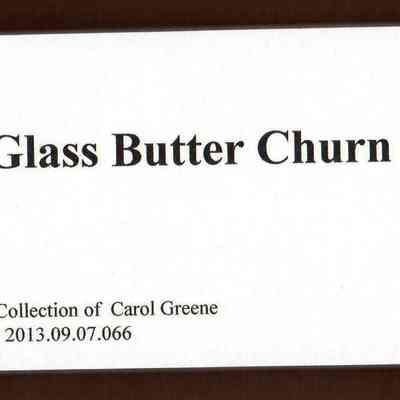 Glass Butter Churn Caption
