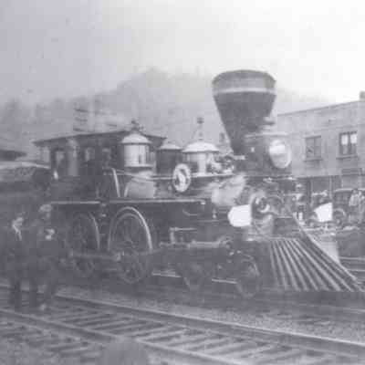 Great Northern Railway William Cooke train at Suffern, NY Leaving for Paterson, NJ