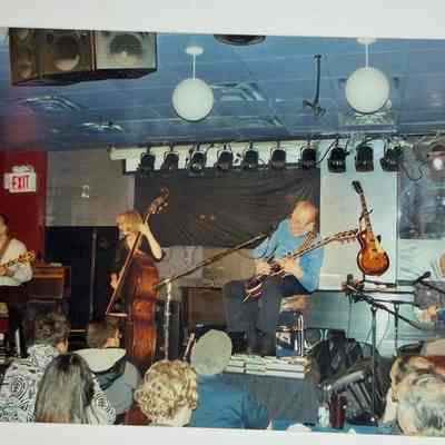 Lou Pallo, Niki Parot, Les Paul, and John Colliani at the Stadium- Les and his trio
