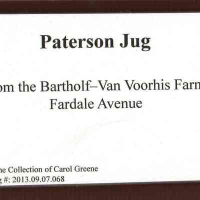 Paterson Jug Caption