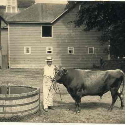 Valley Farm worker with Black Prince