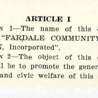 Article I Fardale Community Association