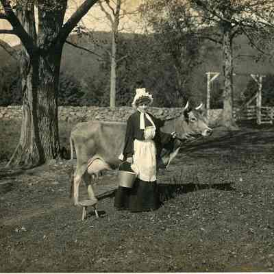Valley Farm Milkmaid and Cow