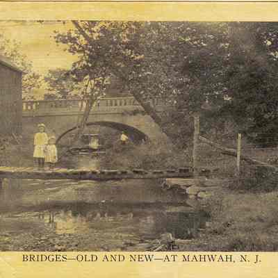 Postcard: Bridges--Old and New--At Mahwah, N.J.