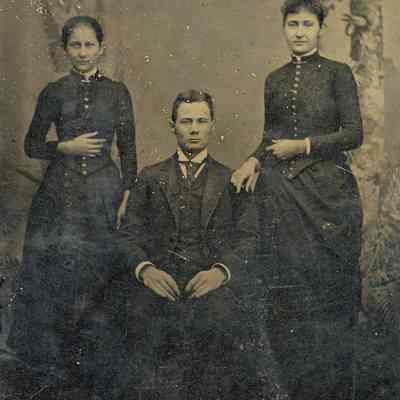 Anna Jane Bodine Young (right)
