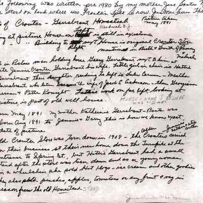 Notes on Crouter-Garrrabrandt house and store