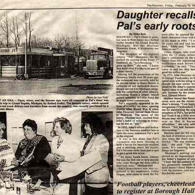 Daughter recall's Pal's early roots, 1993 article