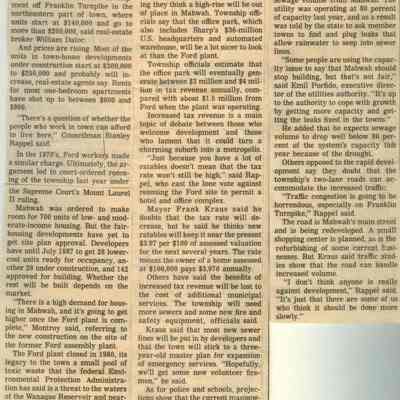 The Record: "Developing Mahwah" by Robin Kamen Pg. 2 (7/8/1985)
