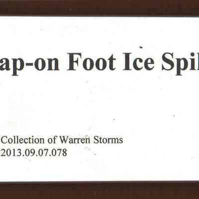 Strap-on Foot Ice Spikes Caption