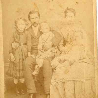 Anna Jane Bodine Young with her family