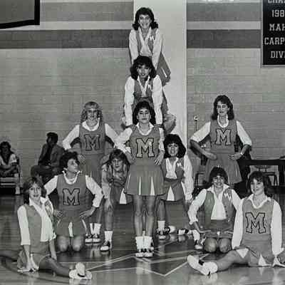 Mahwah High School Cheerleaders in 1985