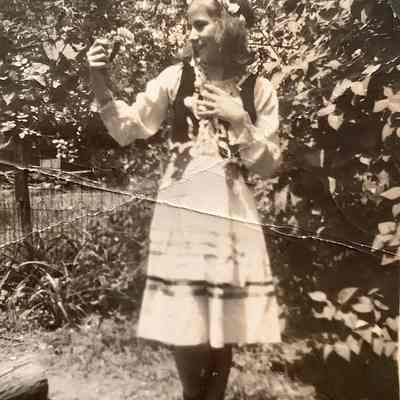 Rose Janishski Martis: The children all attended grammar school at Immaculate Heart of Mary, the original church had two classrooms at the back of the church building. This my mom dresses in Polish dress for a play at the school. 1938-1939