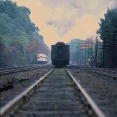 New Jersey Transit Trains Meet in Ridgewood, NJ