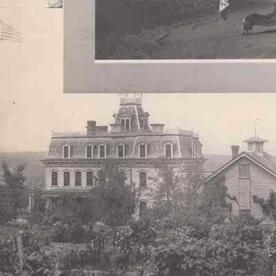 Partial photograph composite rear mansion
